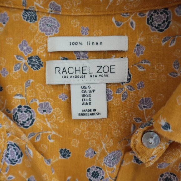 Rachel Zoe Oversized Linen Button Up Top | S - Picture 3 of 6
